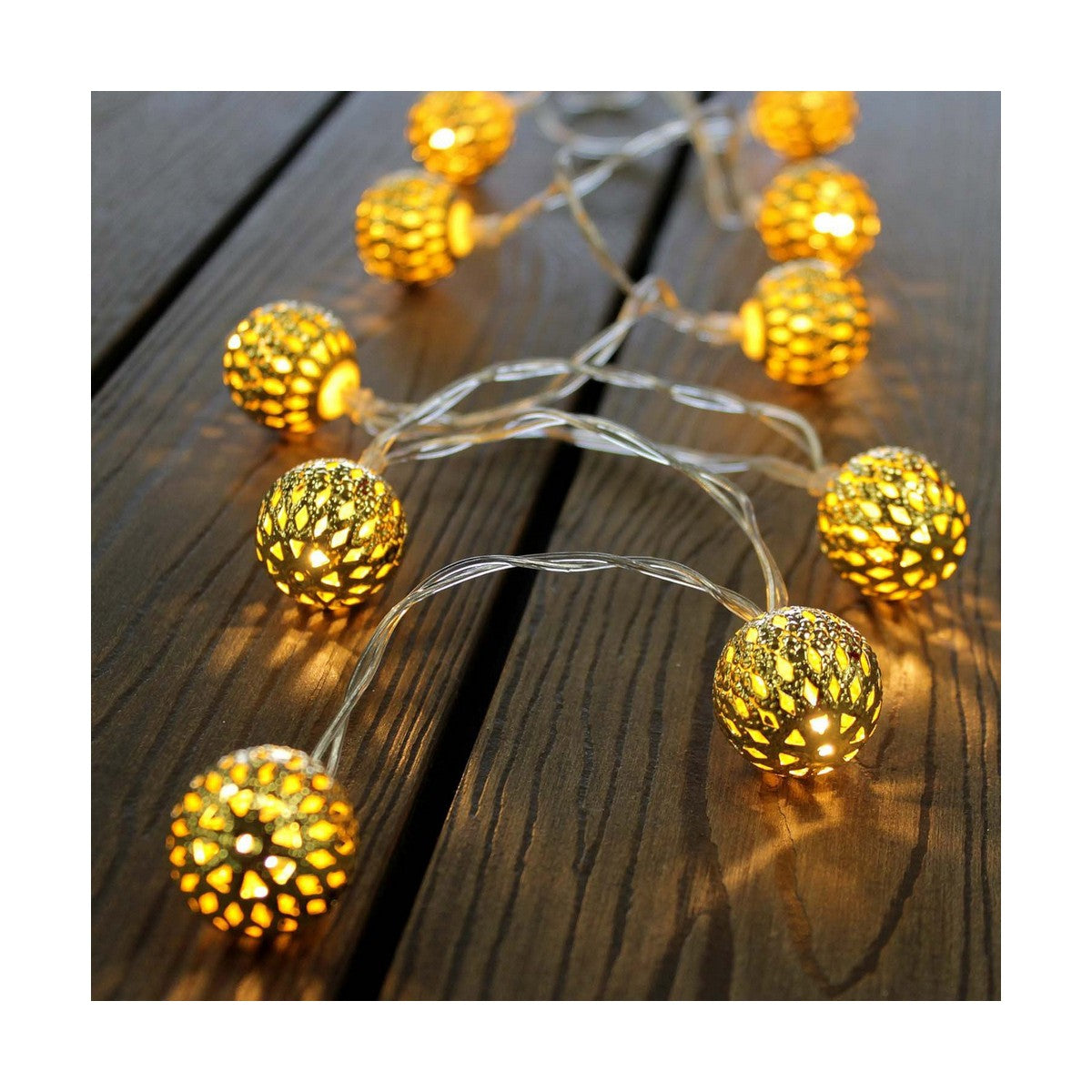 Wreath of LED Lights Decorative Lighting Gold-5