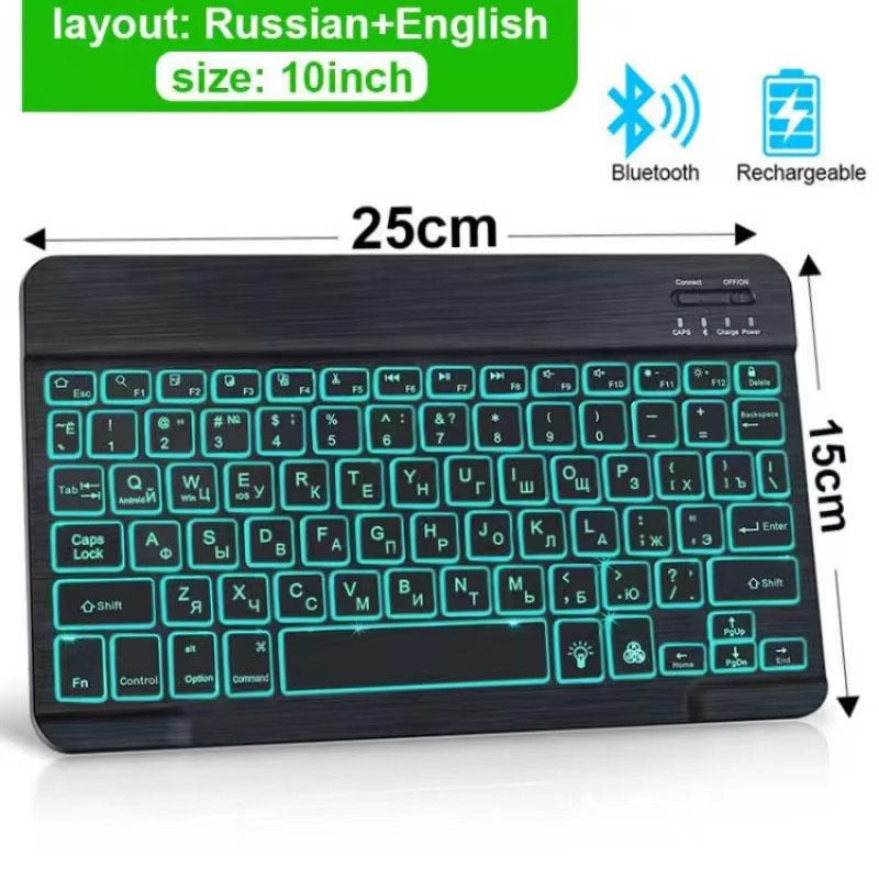 Wireless Bluetooth Keyboard RGB Colorful Backlight