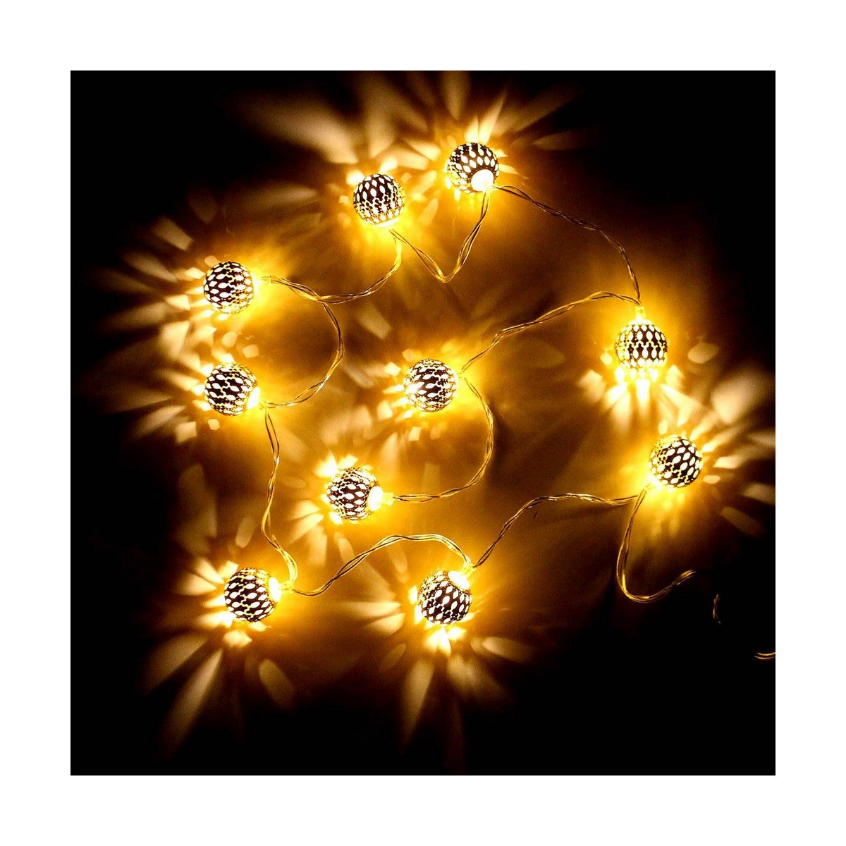 Wreath of LED Lights Decorative Lighting Gold-4